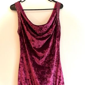 Fabulous velour and sequin mini dress